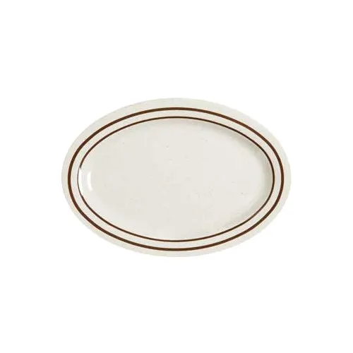 GET OP-120-U Ultraware™ Platter, 12" x 9" Oval Patterned Melamine, Dishwasher Safe - 1 Dozen