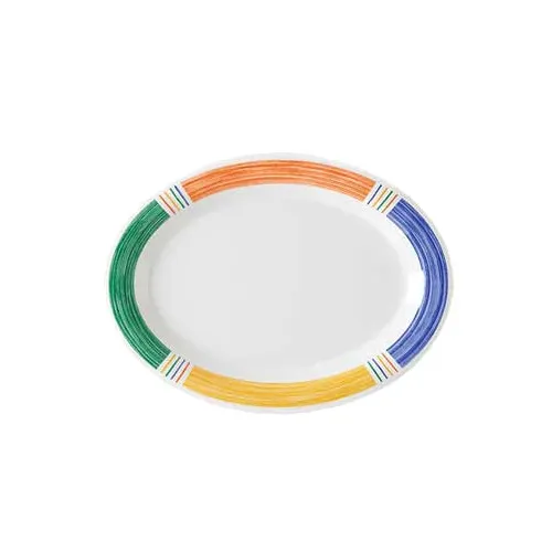GET OP-135-BA Diamond Barcelona™ Oval Platter, 13½" L x 10¼" W, Melamine Design, 1 Dozen