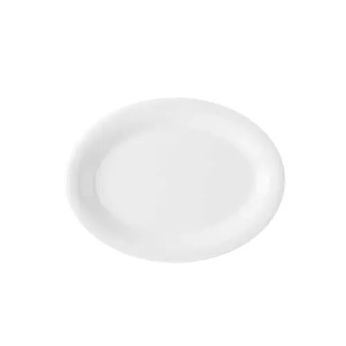 GET OP-135-DW Diamond White™ Platter, 13-1/2" x 10-1/4" Oval Melamine White NSF - 1 Dozen