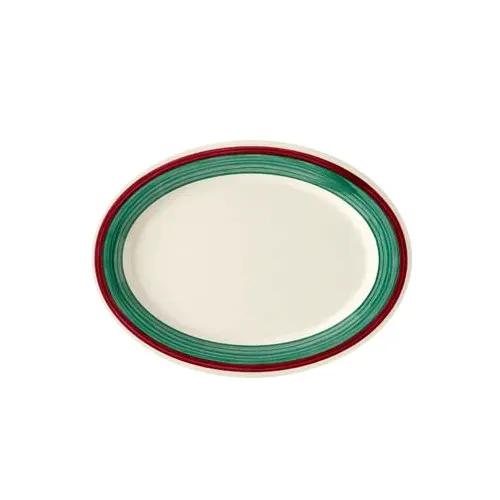GET OP-135-PO Diamond Portofino™ Platter 13-1/2" L x 10-1/4" W Oval Melamine Pattern, NSF - 1 Dozen