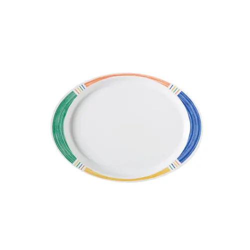 GET OP-145-BA Diamond Barcelona™ Platter, Oval 14-3/4" x 10-1/2" Melamine Patterned - 1 Dozen