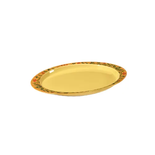 GET OP-145-VN Venetian Platter, 14-3/4" L x 10.5" W Oval Melamine, Dishwasher Safe, NSF - Dozen