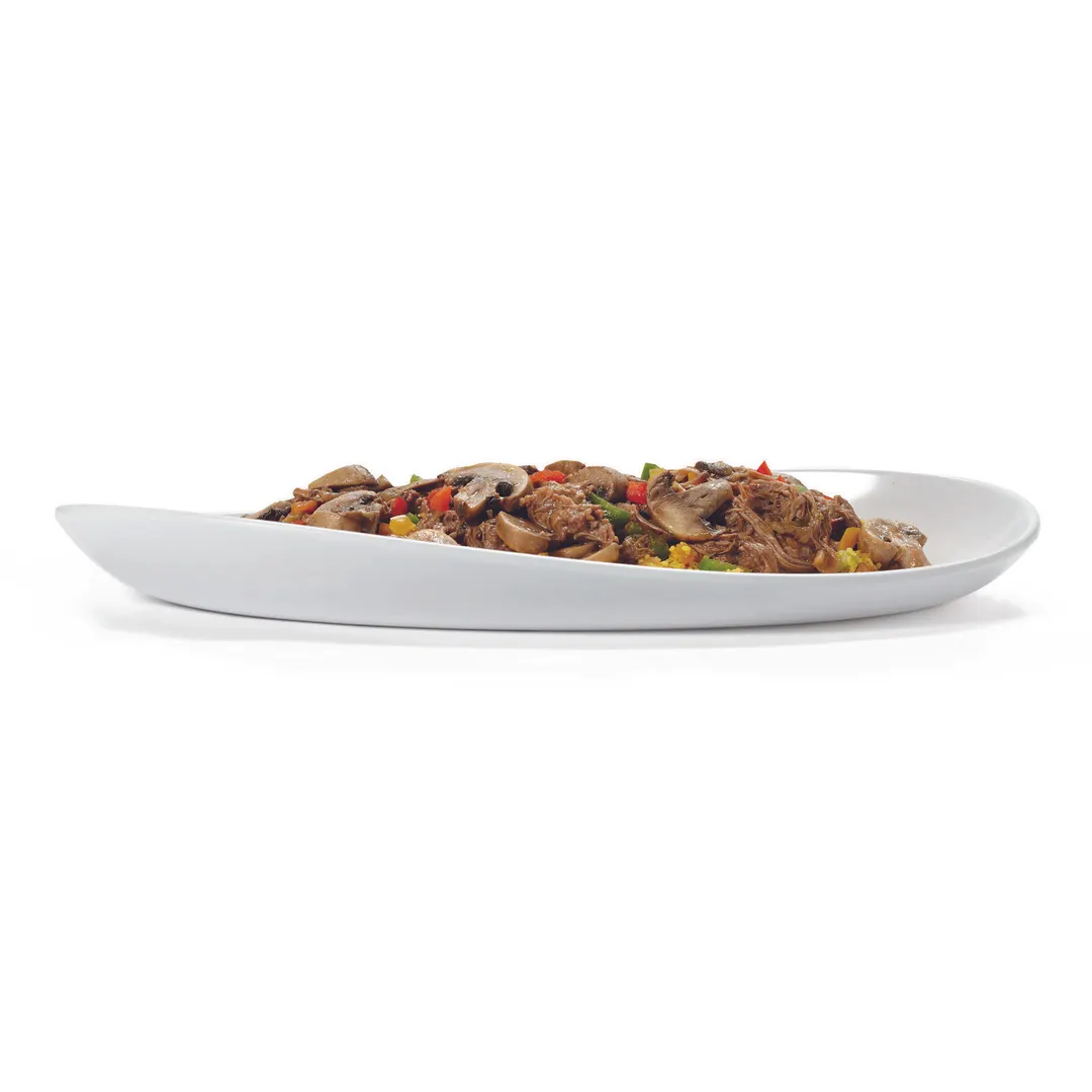 GET OP-1690-AW Osslo Platter – 16" x 9" x 3/4" Oval, White, Melamine, Dishwasher‑Safe, NSF