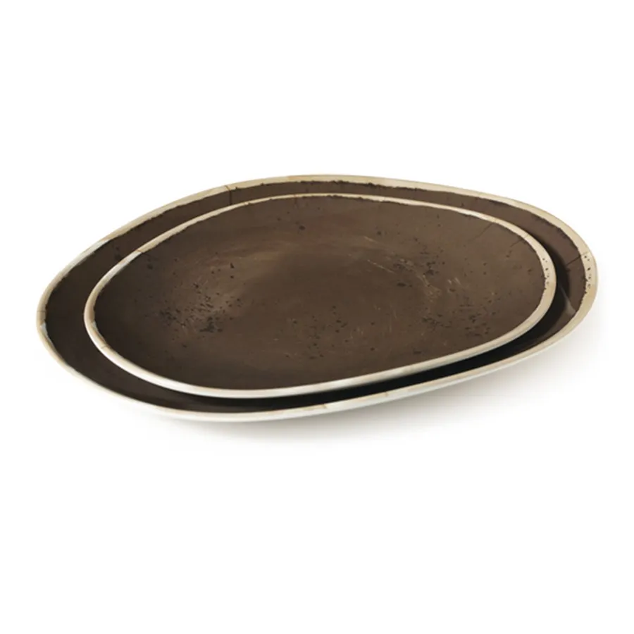 GET OP-1813-PCF Osslo™ Platter, 17 3/4"L x 13"W, Oval, Melamine, Break-Resistant, Dishwasher Safe