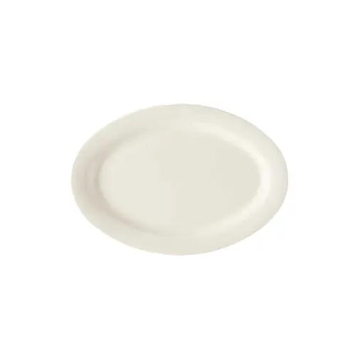 GET OP-215-IV Oval Platter, 11.5" L x 8" W x 3/4" Deep, Ivory Melamine - Dozen