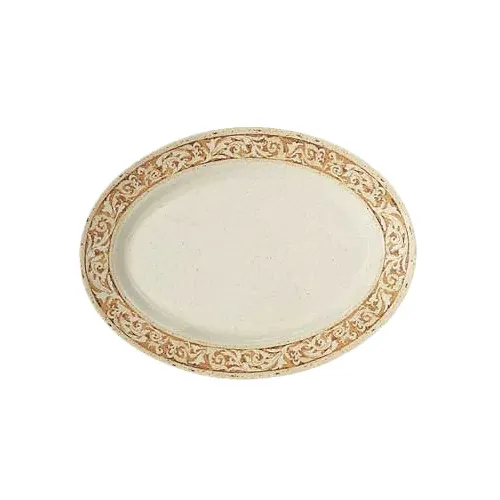 GET OP-618-OL Olympia Platter, 18" x 13-1/2", Oval, Break-Resistant, Melamine, Dishwasher Safe, NSF