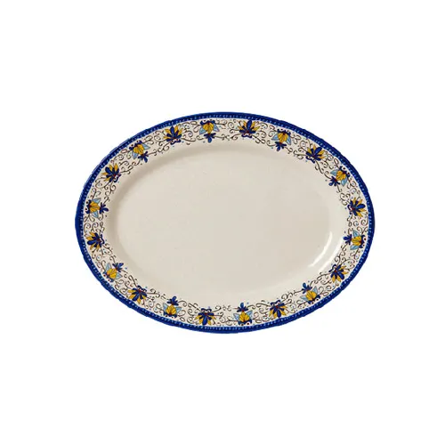 GET OP-618-SL Santa Lucia™ Platter, 18" x 13-1/2", Oval, Break-Resistant, Melamine, NSF