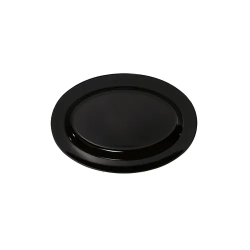 GET OP-621-BK Milano Platter, 21"L x 15"W Oval, Break-Resistant Black Melamine NSF