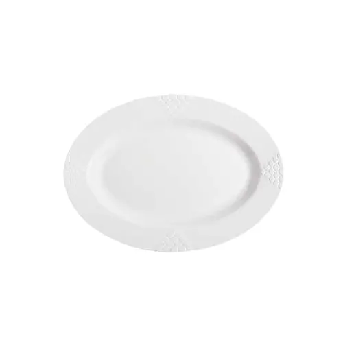 GET OP-624-W Sonoma™ Platter, 23-1/4" x 16-3/4", Oval, Break-Resistant, Melamine, White