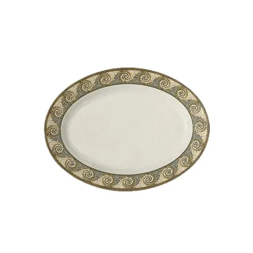GET OP-630-MO Mosaic Platter, 30" x 20-1/4" Oval Melamine Tray, Break‑Resistant, Dishwasher Safe