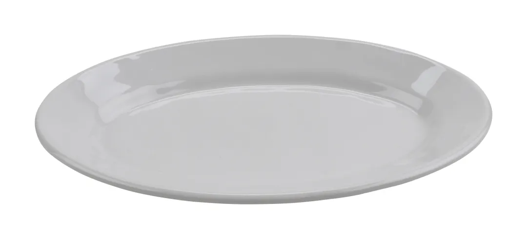 GET OP-911-AM-W Arctic Platter, 9-1/4" x 6-1/4" Oval, White Melamine, Dishwasher Safe - 1 Dozen