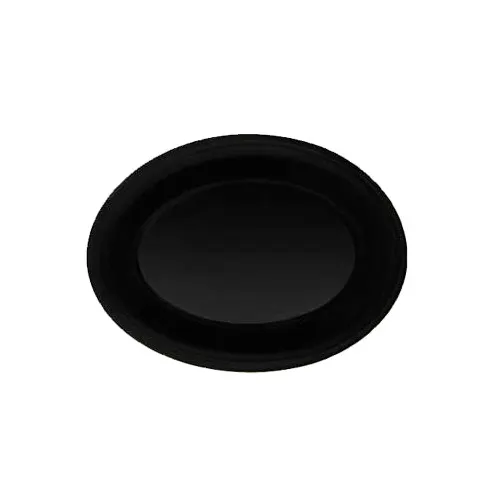 GET OP-950-BK Platter, 9-3/4" L x 7-1/4" W Oval Black Melamine, Break‑Resistant, NSF - 1 Dozen