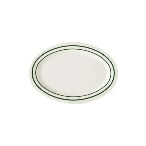 GET OP-950-EM Emerald™ Oval Platter, 9-3/4" L x 7-1/4" W, Melamine, NSF, Dishwasher Safe - 1 Dozen