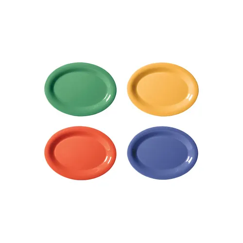GET OP-950-MIX Mardi Gras™ Platter, 9-3/4" L x 7-1/4" W Melamine, Dishwasher, BPA‑Free, NSF - Dozen