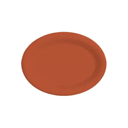 GET OP-950-RO - Diamond Mardi Gras™ Platter, 9-3/4" x 7-1/4" Oval Melamine Rio Orange - 1 Dozen