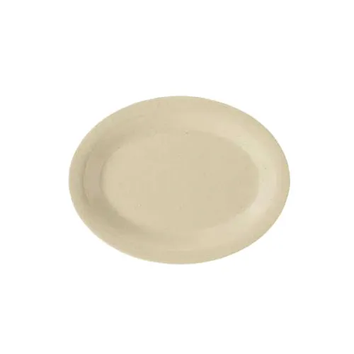 GET OP-950-S Tahoe™ Platter, 9-3/4" L x 7-1/4" W Oval Melamine Beige, Dishwasher Safe - 1 Dozen