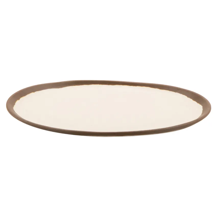 GET P-129-CRM Dinner Platter, 11-3/4" L x 9-1/4" W Oval, Melamine Dishwasher Safe BPA‑Free - 1 Dozen
