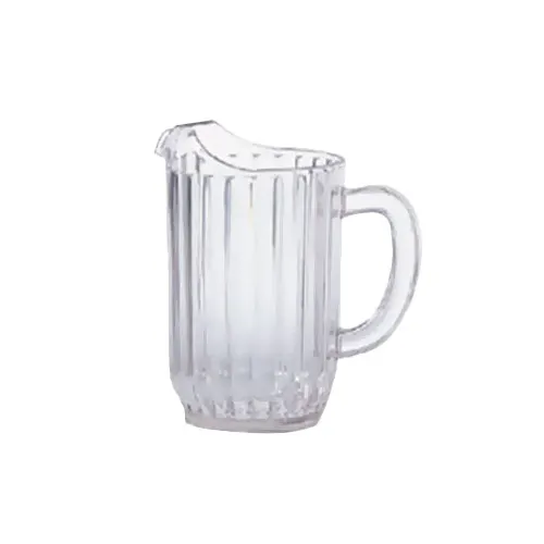 GET P-3032-1-CL Water Pitcher, 32 Oz, 6" Dia x 7" H, Clear SAN Plastic With Handle, NSF - 1 Dozen