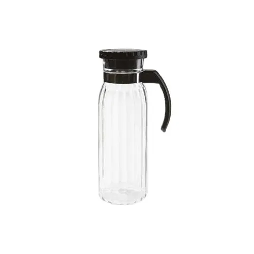 GET P-4050-PC-CL Beverage Pitcher, 50 oz (5.25" Dia × 11.25" H), Clear Poly Black Handle, Dozen