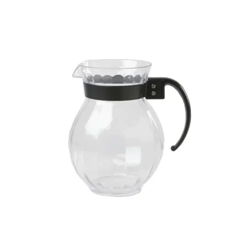 GET P-4091-PC-BK Tahiti Pitcher, 90 Oz Clear Polycarbonate, Black Handle - Dozen