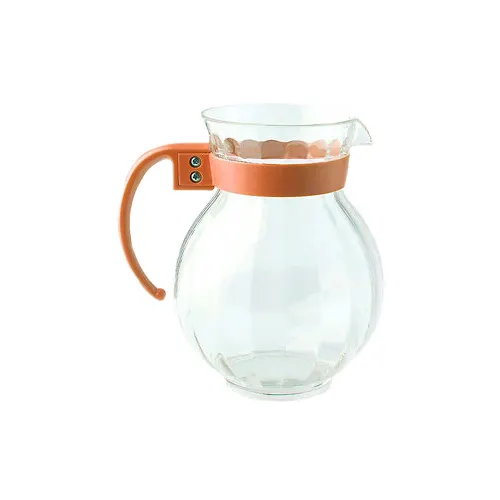 GET P-4091-PC-RO Pitcher, 90 oz Clear Polycarbonate with Rio Orange Handle, 64‑95 oz - 1 Dozen