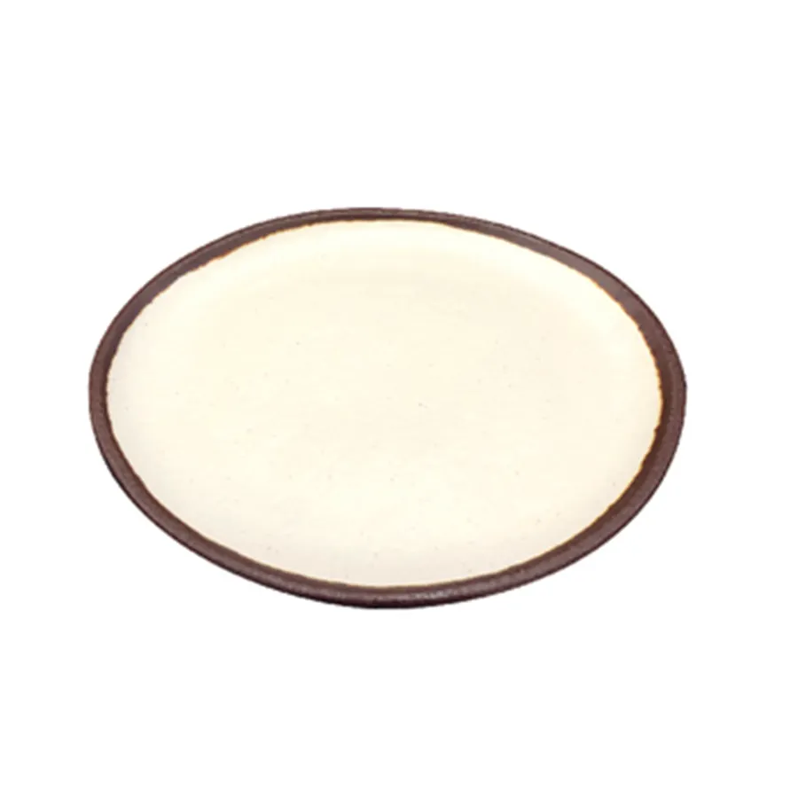 GET P-75-CRM - 7½" Round Melamine Plate Beige Break‑Resistant Dishwasher Safe NSF BPA‑Free - 1 Dozen