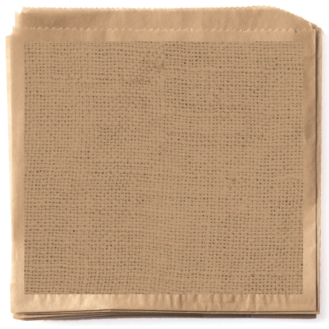 GET P-BUR-77-BR Food-Safe Bag/Wire Cone Basket Liner, Double-Open, 7" X 7"