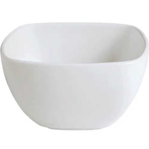 GET PA1101498812 Square Porcelain Bowl 13oz 4.75" Rolled Edge White Microwave/DW/OV Safe-1 Dozen