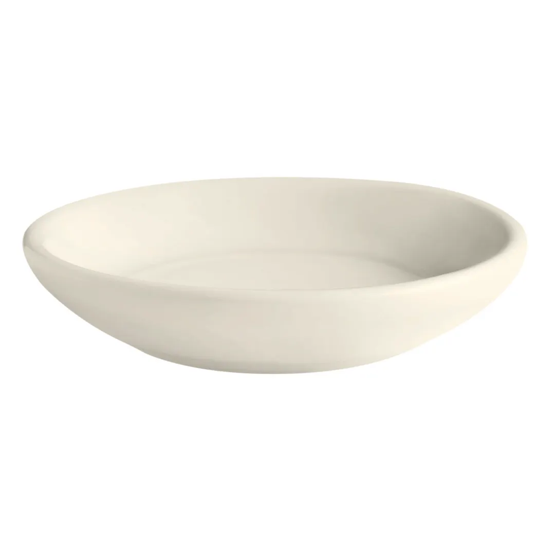 GET PA1101700048 Butter Pad, 3-1/2" Dia., Round, Porcelain, White, Microwave/Dishwasher Safe - 1 Dozen