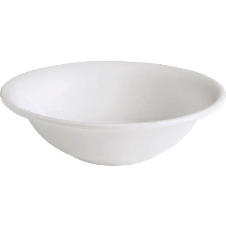 GET PA1101703724 Grapefruit Bowl, 10 Oz, 6.5" Round Porcelain White Rolled Edge Safe - Dozen