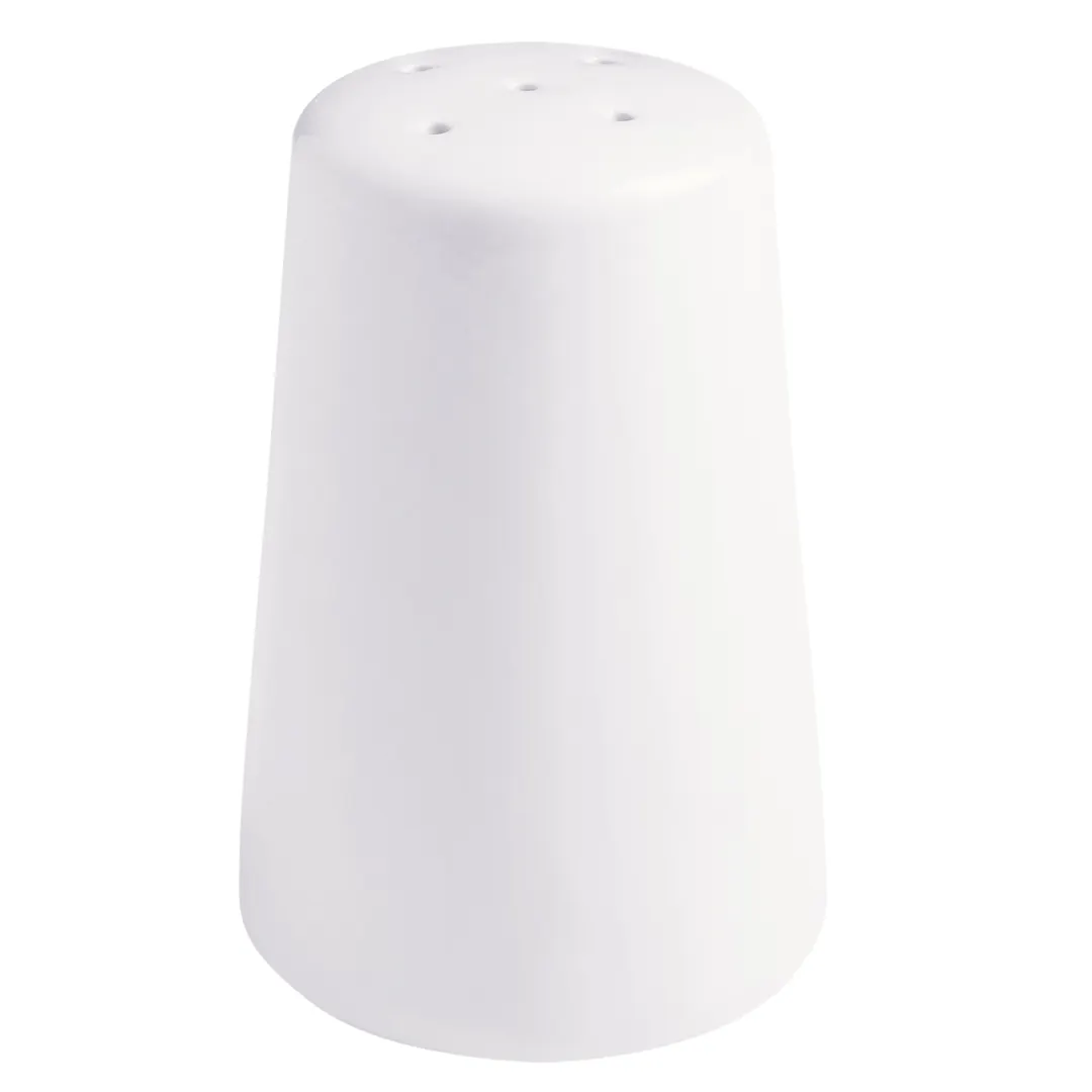 GET PA1101709812 Salt Shaker, 2.5 Oz, 3-1/4" H, Porcelain White, Edge, Microwave Safe - 1 Dozen