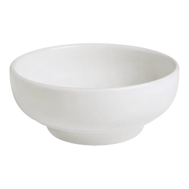 GET PA1101715324 Rice Bowl, 6" Dia, 19.6 Oz, White Porcelain, Rolled Edge, Safe To 380°F - 1 Dozen