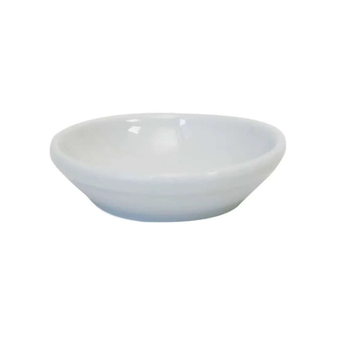 GET PA1101900024 Butter Pad, 3-1/2" Oval, Porcelain, Rolled Edge, Dishwasher Oven Safe - 1 Dozen