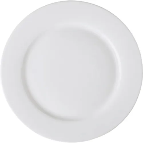 GET PA1101902724 Porcelain Plate 10-5/8" White Corona, Rolled Edge, Scratch-Res, To 380°F - 1 Dozen