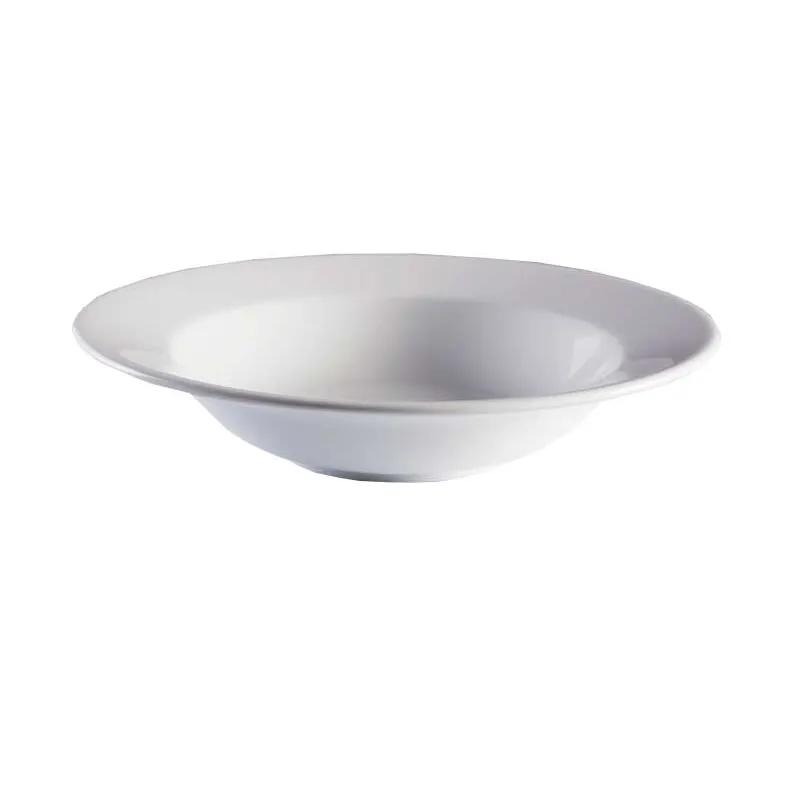 GET PA1101903712 China Bowl, 9" (18 oz) Porcelain White, Rolled Rimmed, Oven Safe - Dozen