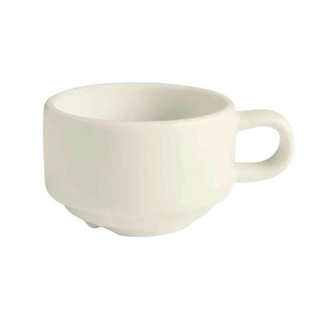 GET PA1101904024 Espresso Cup, 2.9 Oz., 3-3/4", Porcelain White, Stackable, Microwave Safe - 1 Dozen