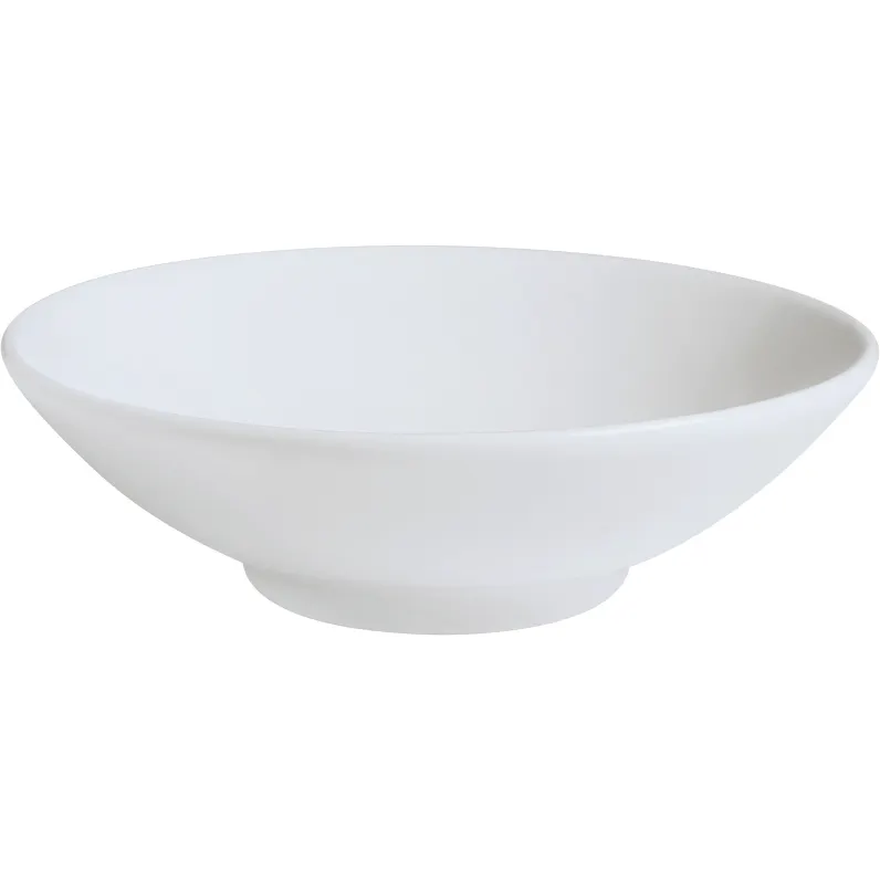 GET PA1101923224 Round Porcelain Bowl, 7¼" Dia, 18.4 Oz White, Rolled Edge, Oven Safe – Dozen