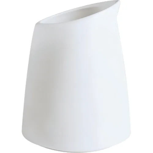 GET PA1101928424 Creamer Pitcher, 9.7 Oz (3.75”), Rolled Edge, White Porcelain, Oven Safe - 1 Dozen