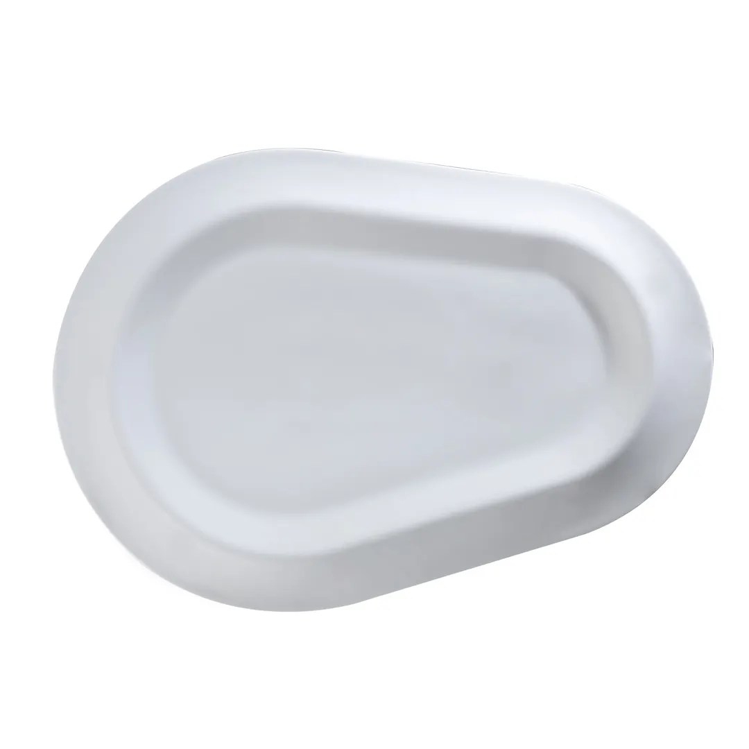GET PA1101987706 Platter, 14-3/8" x 10-1/6", Porcelain, Scratch/Chip Resistant, Bright White