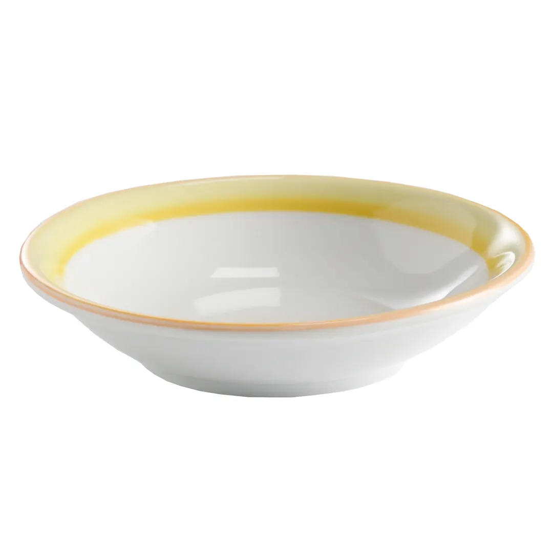 GET PA1600703724 Grapefruit Bowl, 10 oz, 6‑½" Porcelain, Orange Edge, Microwave Safe - 1 Dozen
