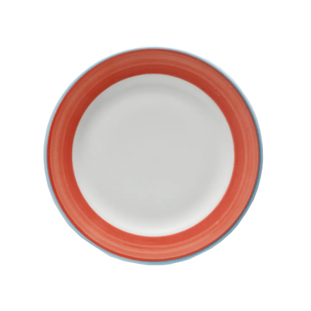 GET PA1602901524 7-1/4" Round Porcelain Plate Rolled Edge ScratchResist MW/DW/OV Safe Blue - Dozen