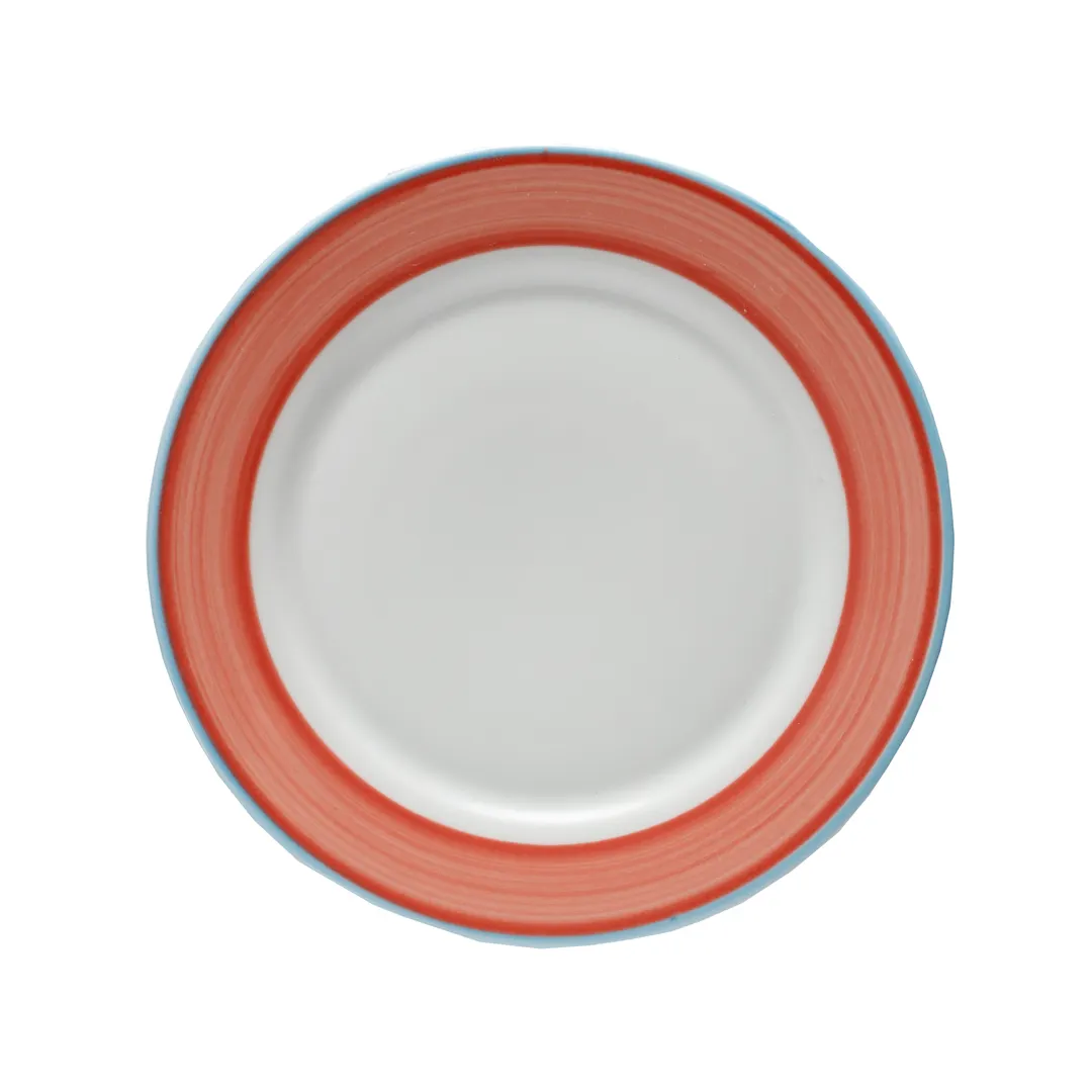 GET PA1602902024 8" Porcelain Plate, Rolled Edge, Scratch-Resist, Microwave/Oven Safe 380°F - Dozen