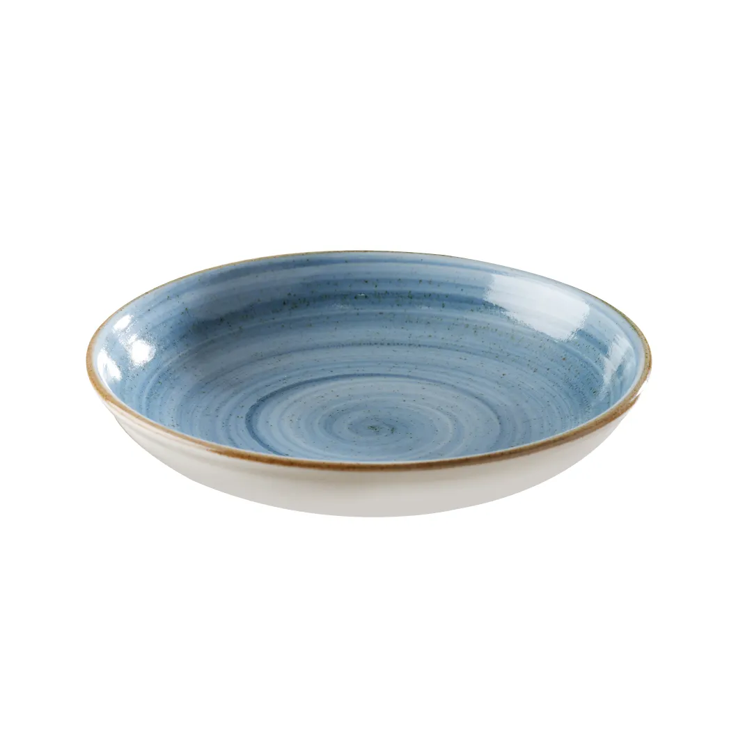 GET PA1604837512 10" Porcelain Bowl, 52.4 oz, Blue, Dishwasher & Oven Safe - Dozen