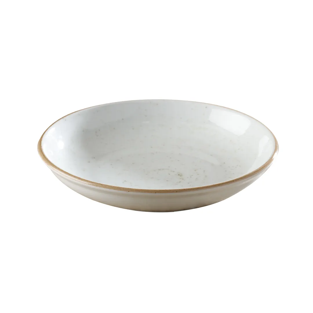 GET PA1605837512 - 10" Beige Porcelain Round General Use Bowl, 52.4 oz, Oven Safe 380°F - Dozen