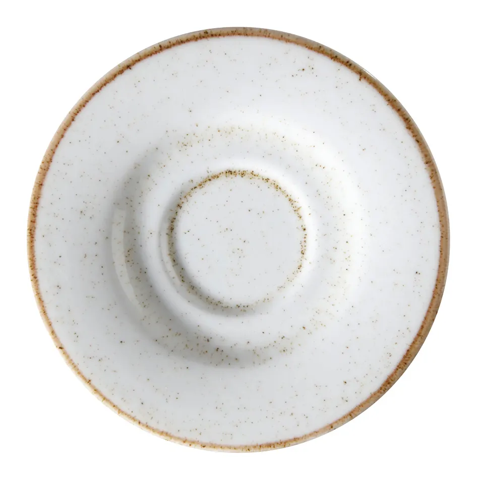 GET PA1605900124 Coffee/Espresso Saucer, 5" Dia., Round, Beige Porcelain, Safe 380°F - Dozen
