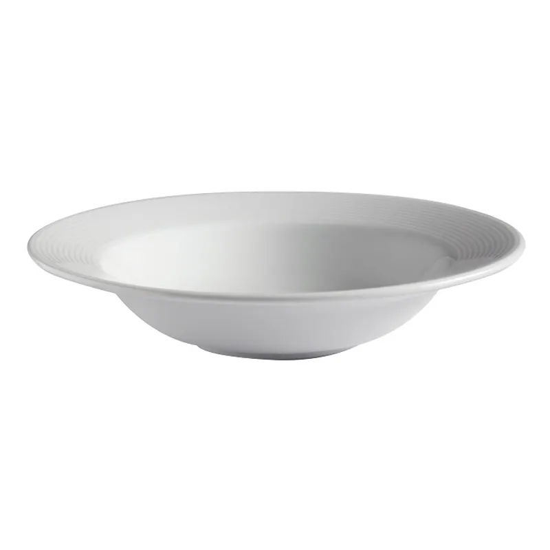 GET PA1647923624 Soup Bowl - 13-1/10 Oz 9-3/8" Diameter Rimmed Edge Porcelain Bright White - 1 Dozen