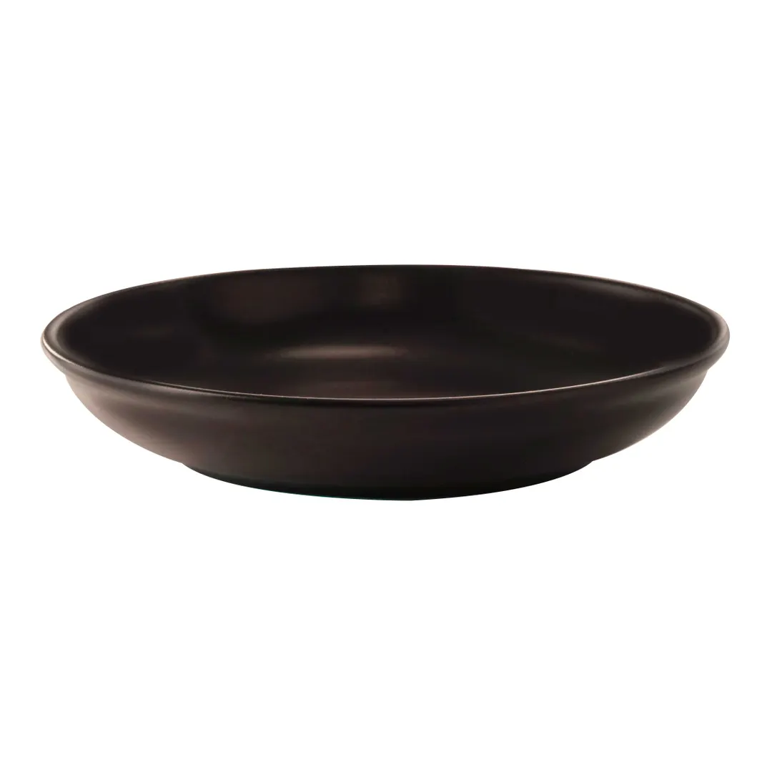 GET PA1942837512 10" Bowl, 52.4 Oz, Porcelain Dark Brown Glaze, Microwave & Oven Safe - Dozen