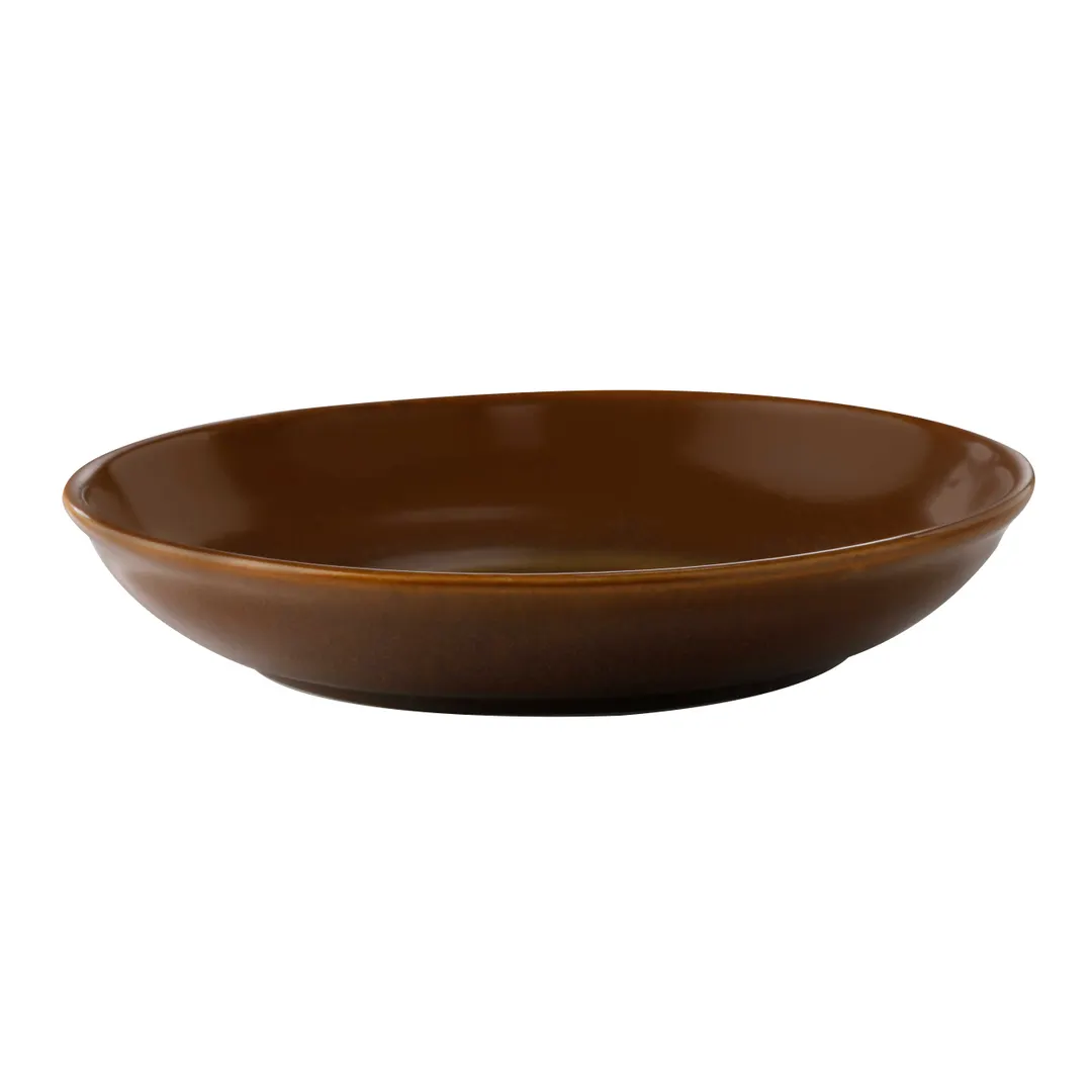 GET PA1943837512 10" Porcelain Bowl, 52.4 Oz, Venus Caramel Glaze, Microwave Safe 380°F - Dozen