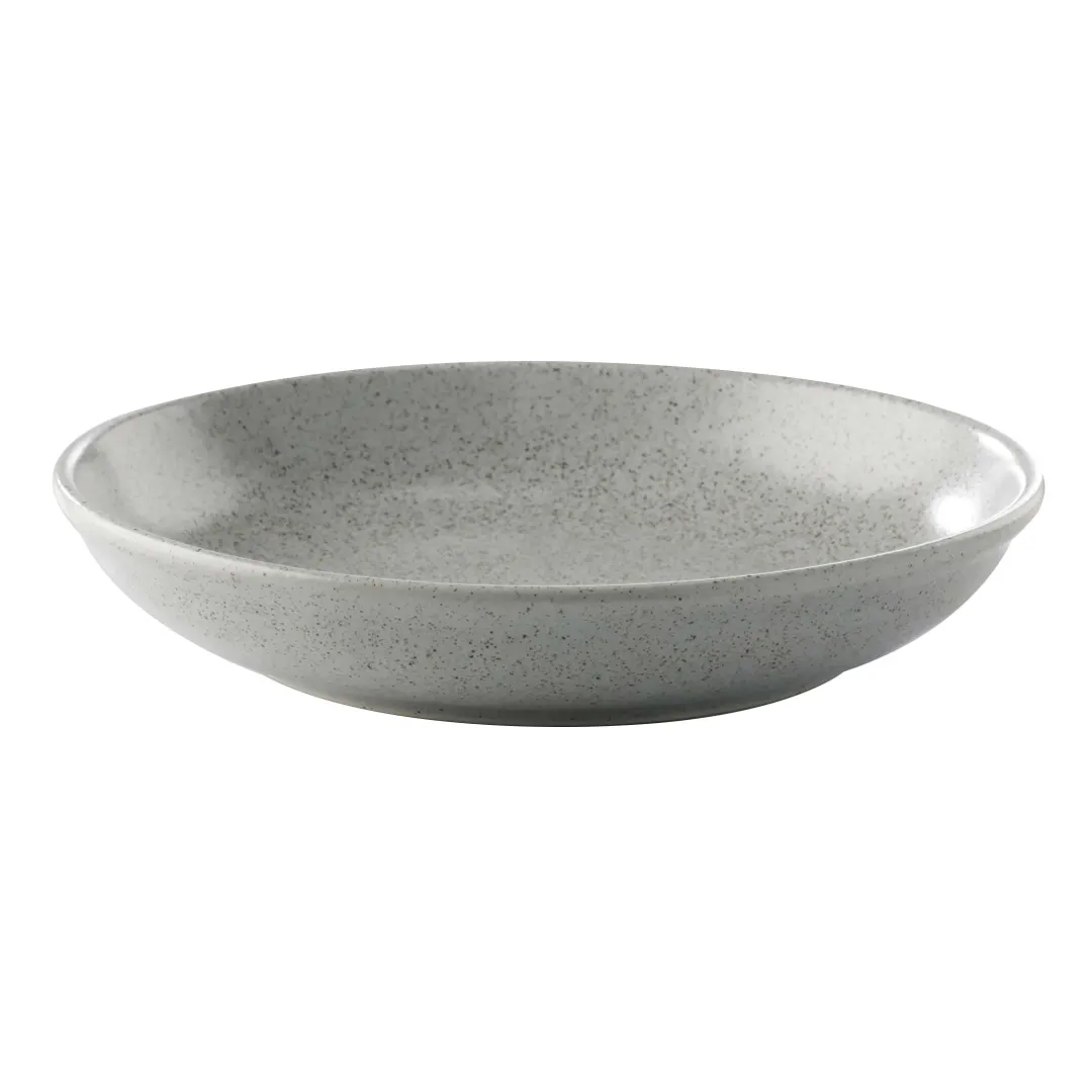 GET PA1944837512 - 10" Round Porcelain Bowl, 52‑4/10 oz, Use, Grey Glaze, Oven Safe 380°F - Dozen