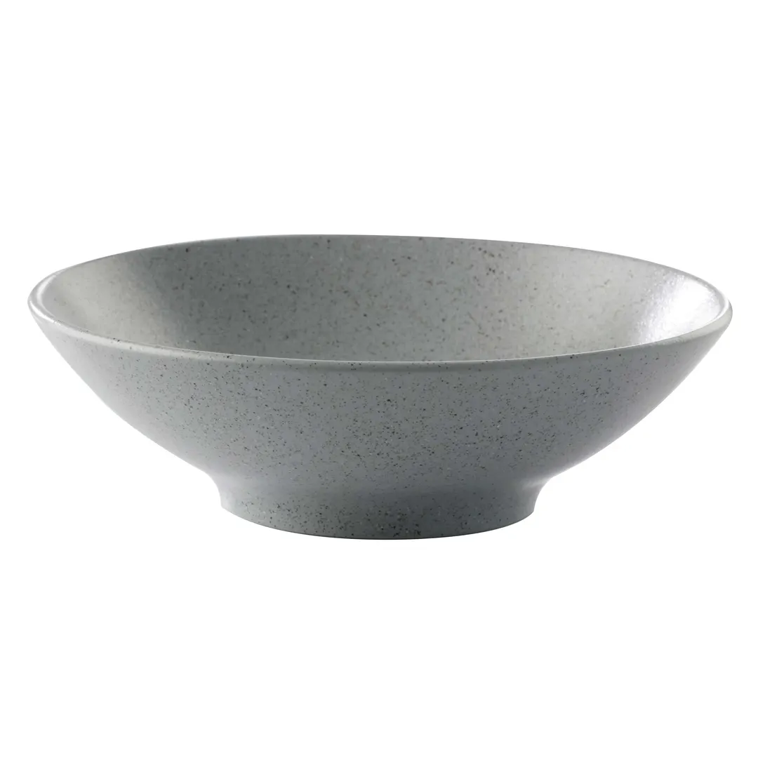 GET PA1944923124 12‑4/5 oz Round Bowl, 6‑1/4" Dia, Porcelain with Speckled Grey Glaze - 1 Dozen